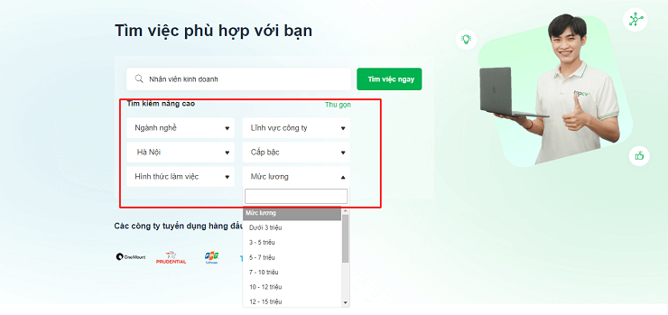Bạn nên sử dụng các bộ lọc nâng cao