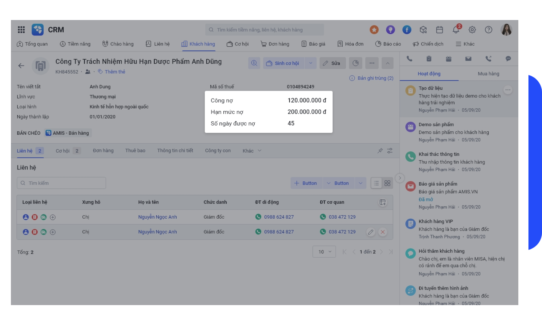 Giải pháp CRM