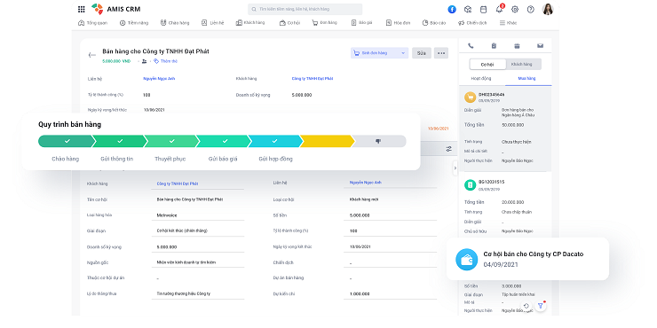 AMIS CRM của MISA cho phép phân loại khách hàng theo những trường thông tin phù hợp