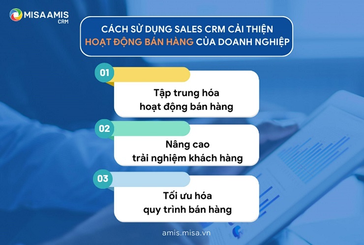 Cách sử dụng Sales CRM cải thiện hoạt động bán hàng