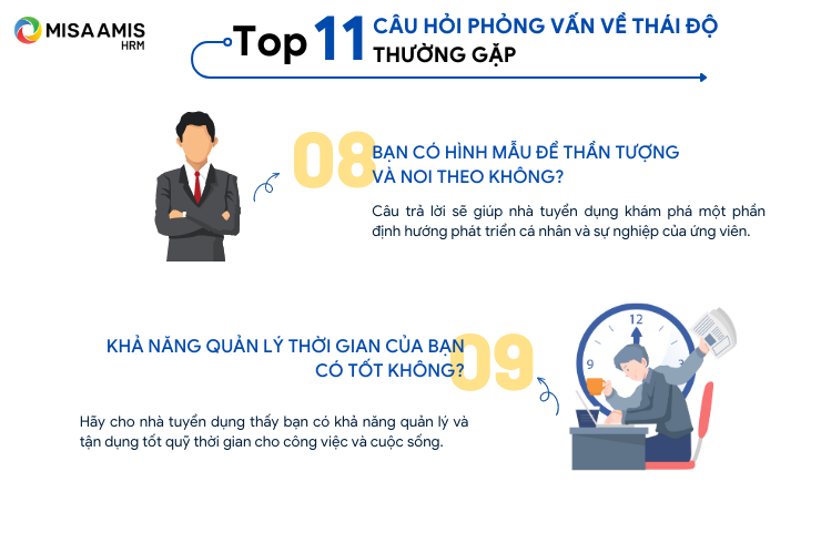 Các câu hỏi phỏng vấn về thái độ thường gặp