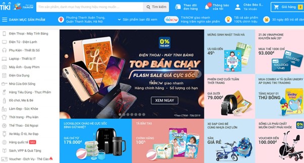 Đối tác bán hàng của Tiki cung cấp đa dạng sản phẩm từ nhiều ngành hàng - Nguồn: Internet