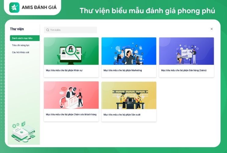 phần mềm đánh giá nhân viên amis đánh giá