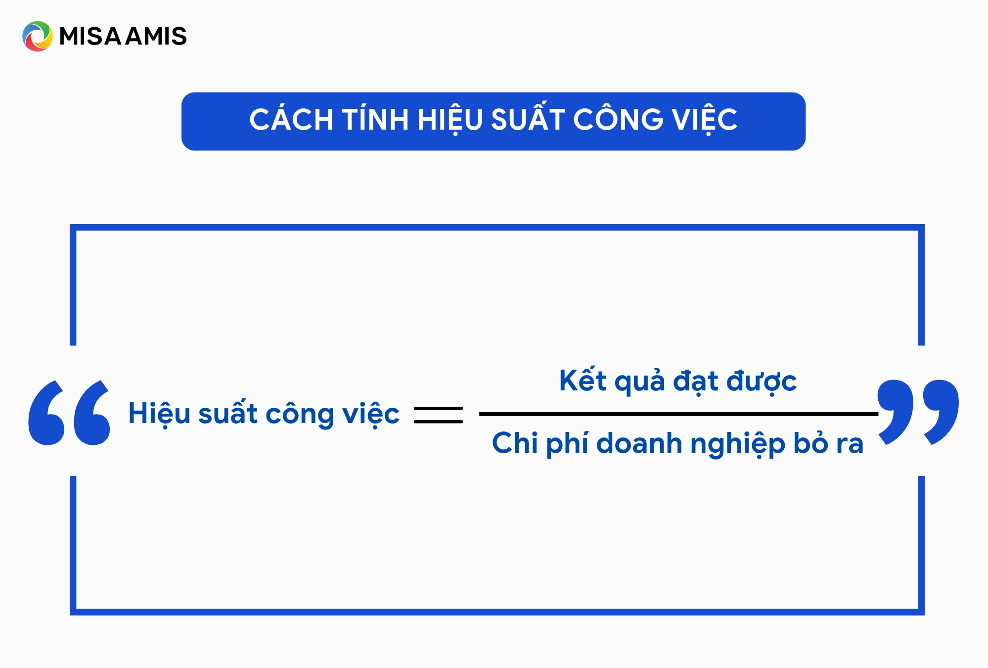 công thức tính hiệu suất công việc