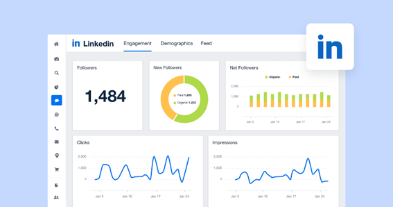 Một vài yếu tố doanh nghiệp có thẻ theo dõi trên LinkedIn Analytics