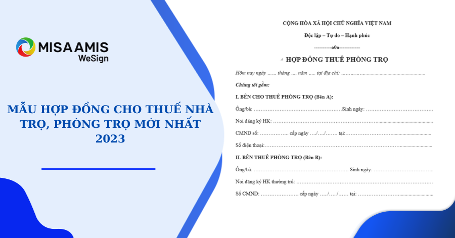 mẫu hợp đồng cho thuê phòng trọ