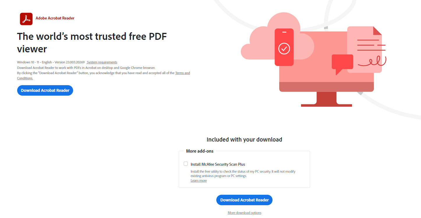 Tải và cài đặt phần mềm Acrobat Reader DC