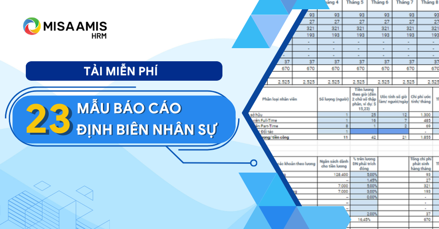 Mẫu báo cáo định biên nhân sự