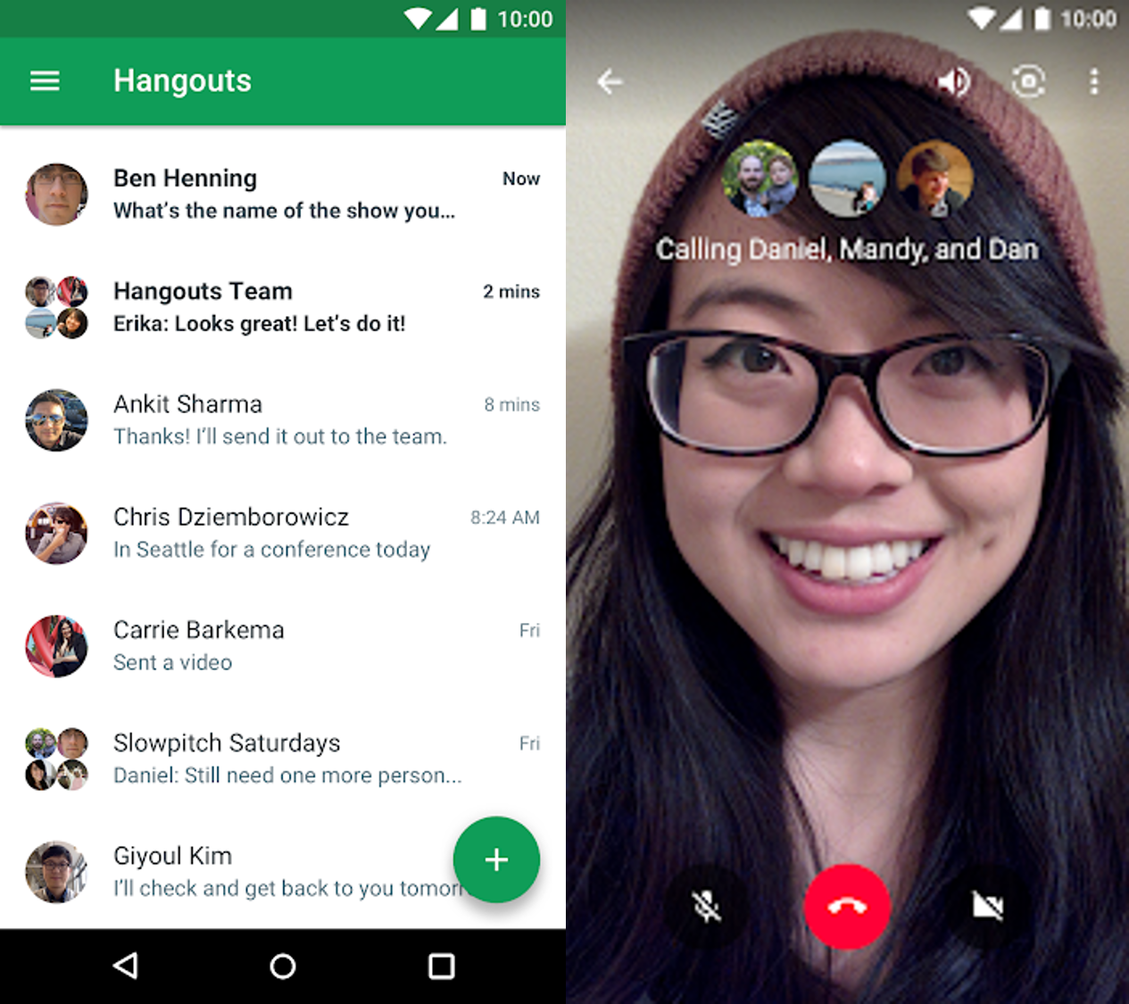 Dễ dàng bật cam và chia sẻ màn hình trên Google Hangouts