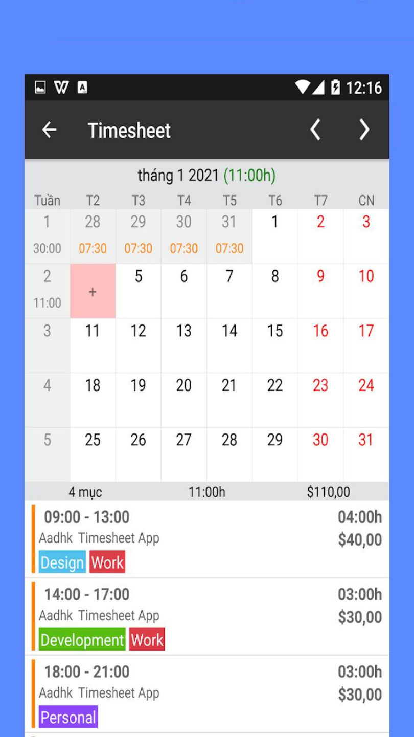 App Bảng chấm công