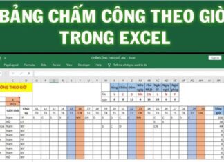 bảng chấm công theo giờ