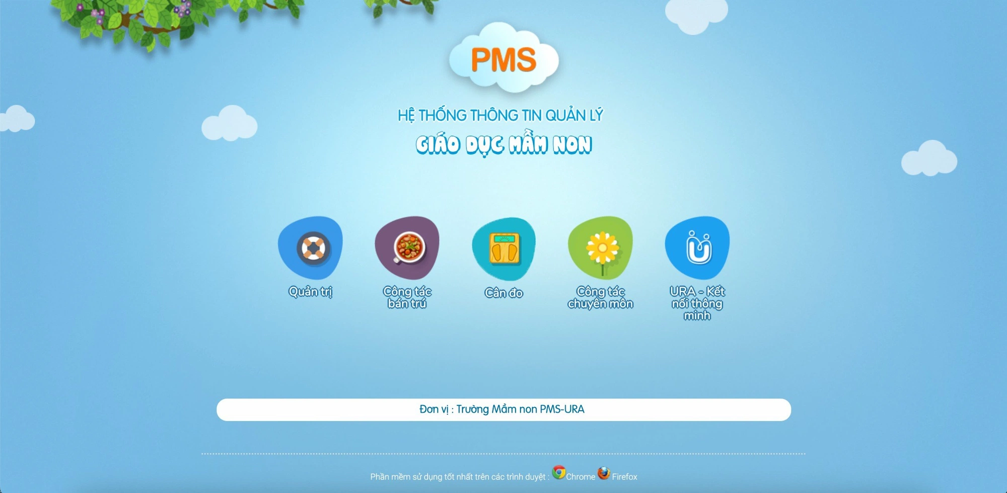Phần mềm quản lý mầm non PMS