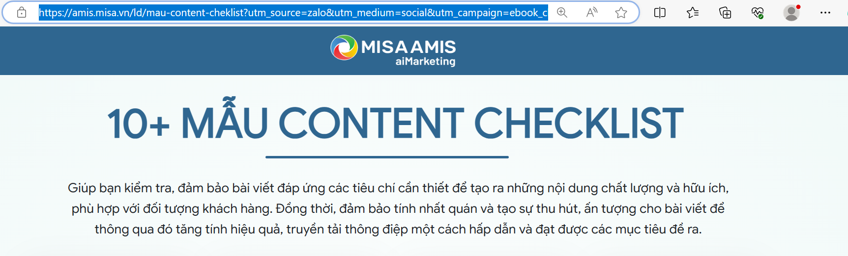 ví dụ về utm tracking
