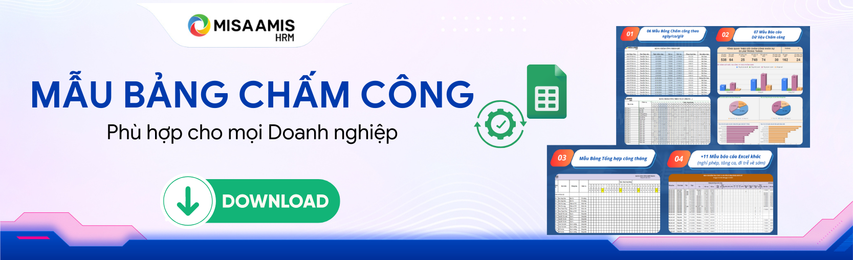 mẫu bảng chấm công