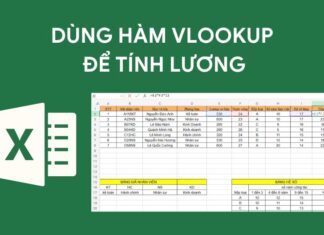cách sử dụng hàm vlookup để tính lương