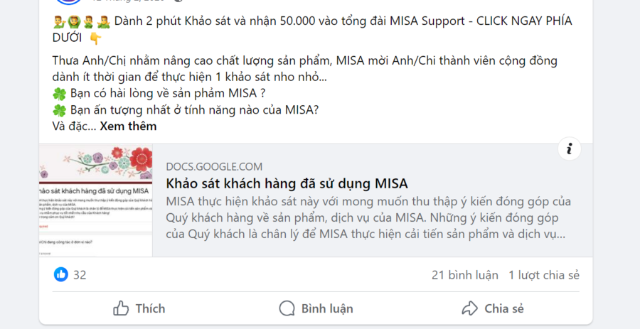 Lấy data khách hàng miễn phí bằng form khảo sát