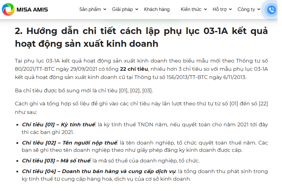Lập phụ lục 03-1A/TNDN