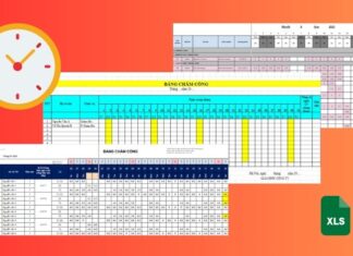 mẫu bảng chấm công