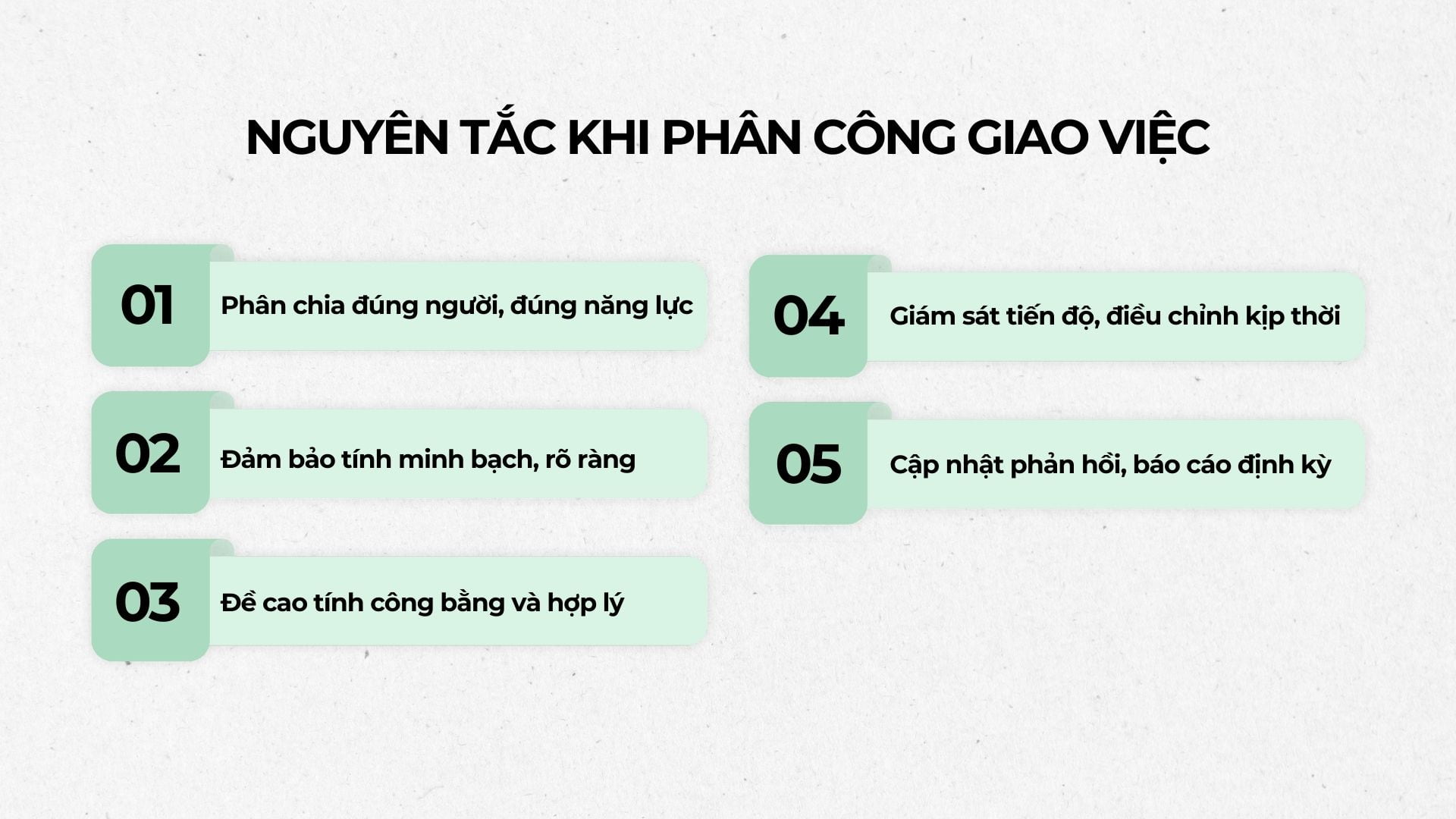 nguyên tắc phân công công việc