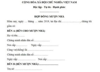 hợp đồng cho ở nhờ