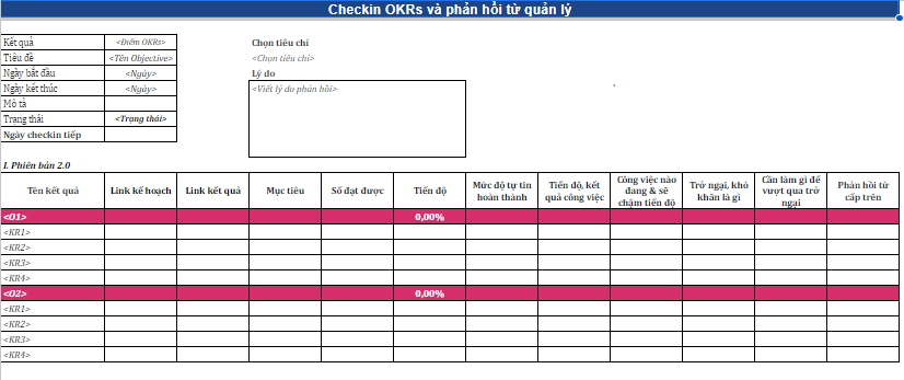 OKR template