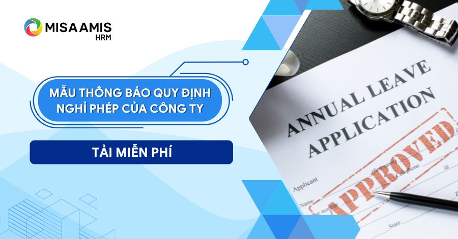 mẫu thông báo quy định nghỉ phép của công ty