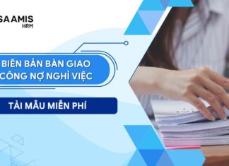 biên bản bàn giao công nợ nghỉ việc