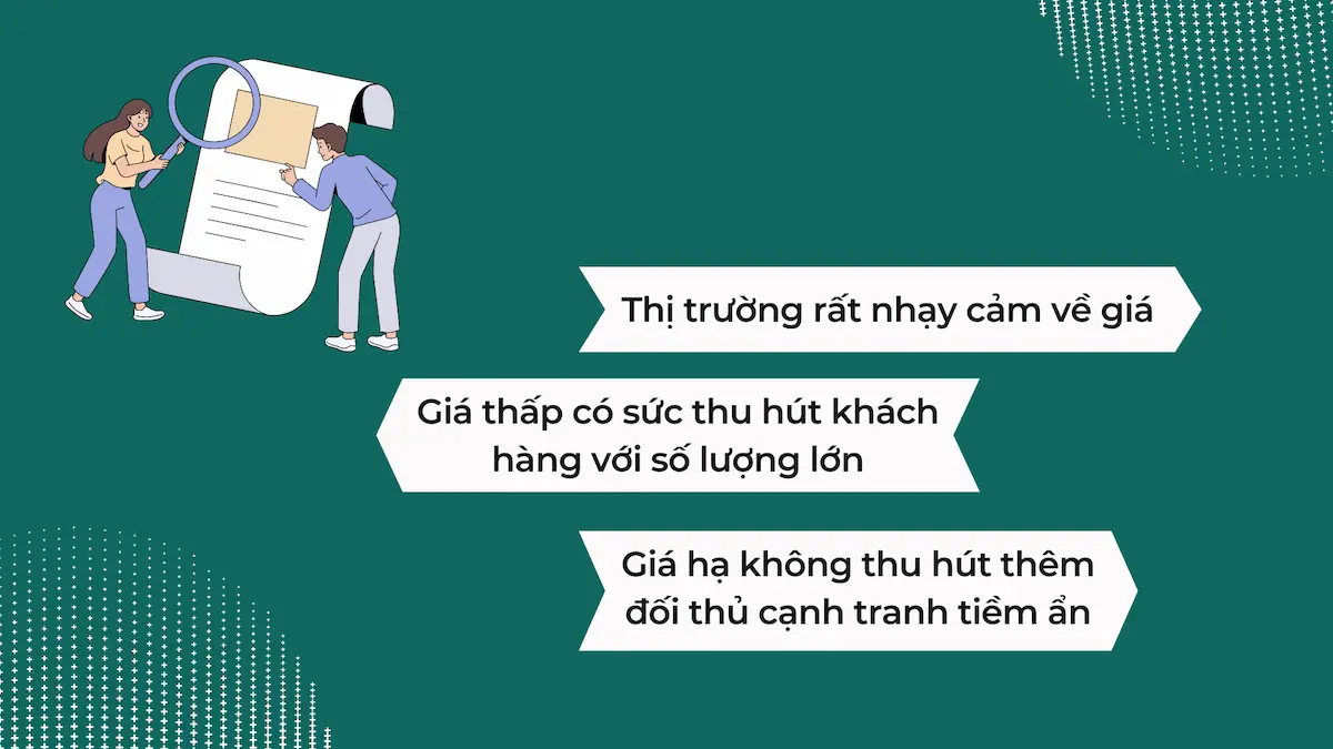 Điều kiện áp dụng chiến lược thâm nhập giá thị trường