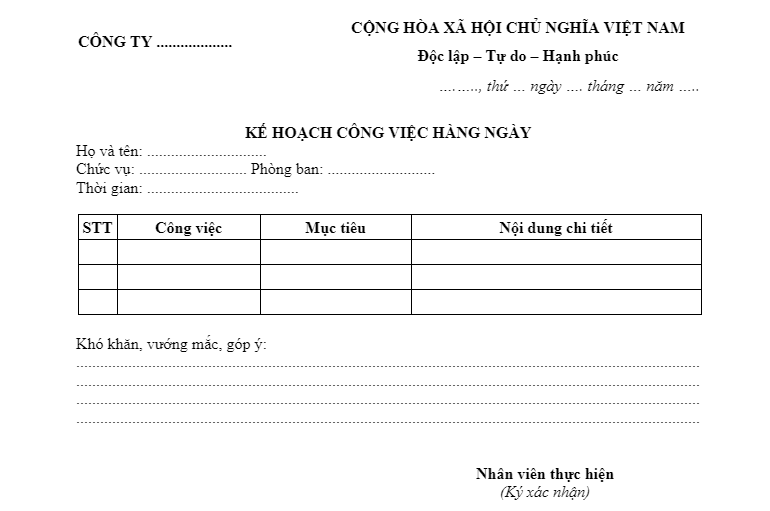 kế hoạch phát triển bản thân trong công việc