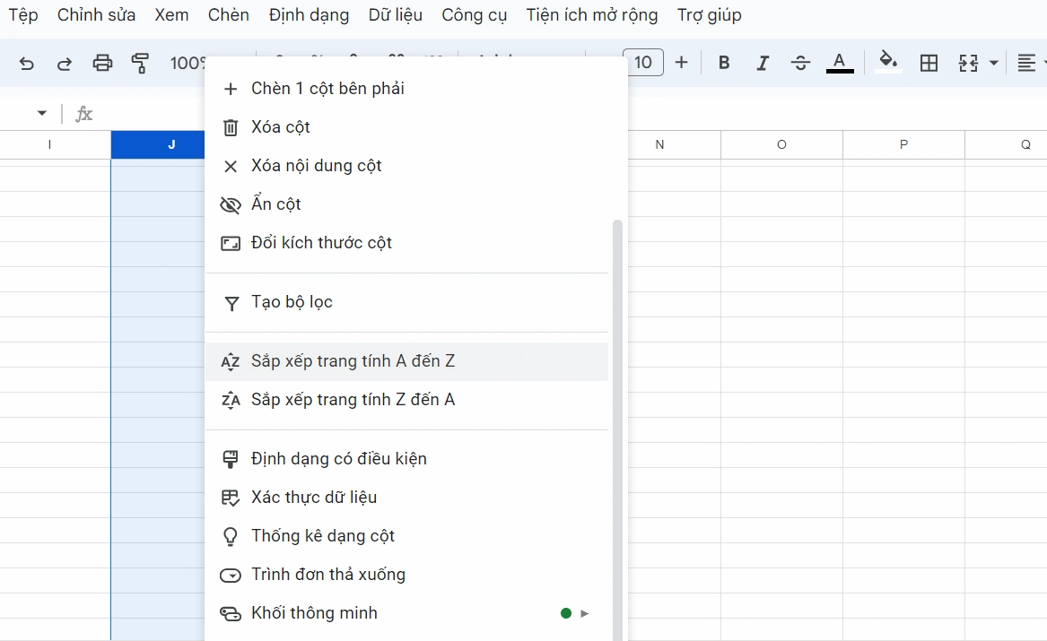 Hướng dẫn sắp xếp và lọc dữ liệu