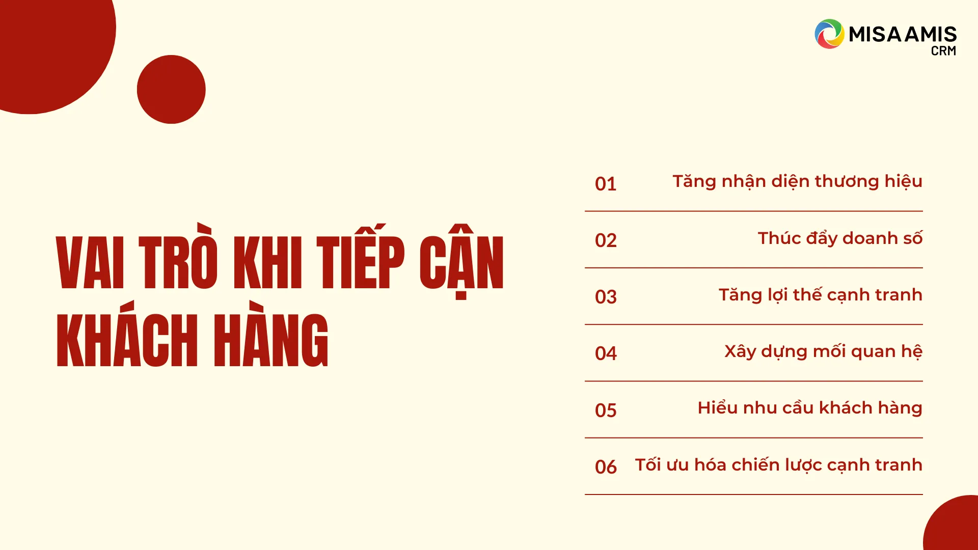 Vai trò khi tiếp cận khách hàng