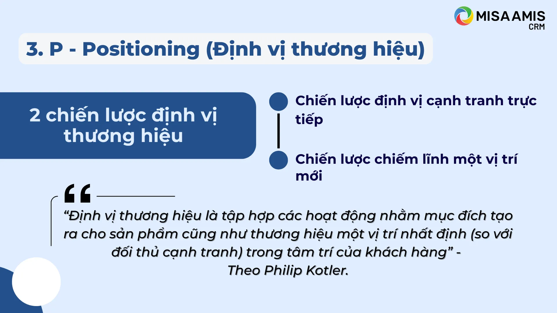 P - Positioning (Định vị thương hiệu)