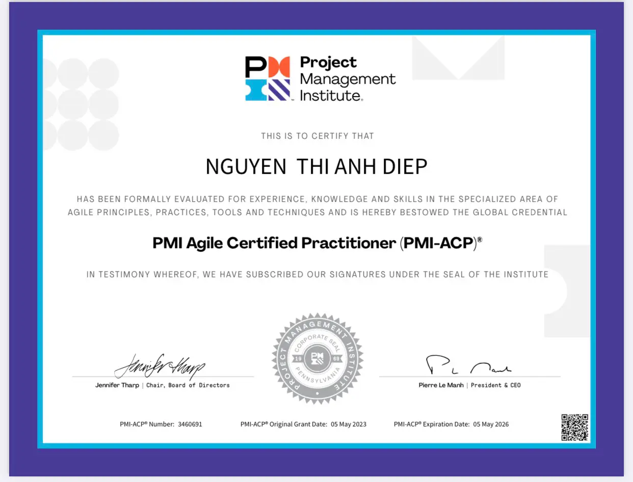 Agile Certified Practitioner (PMI-ACP)