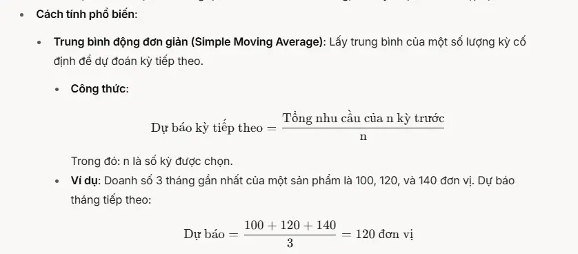 Công thức tính Time Series Analysis