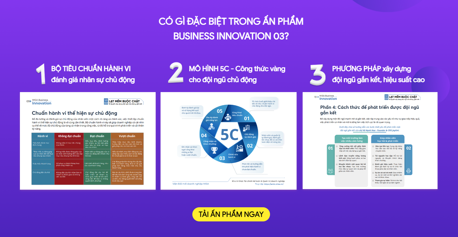 nội dung chính trong ấn phẩm Business Innovation số 03