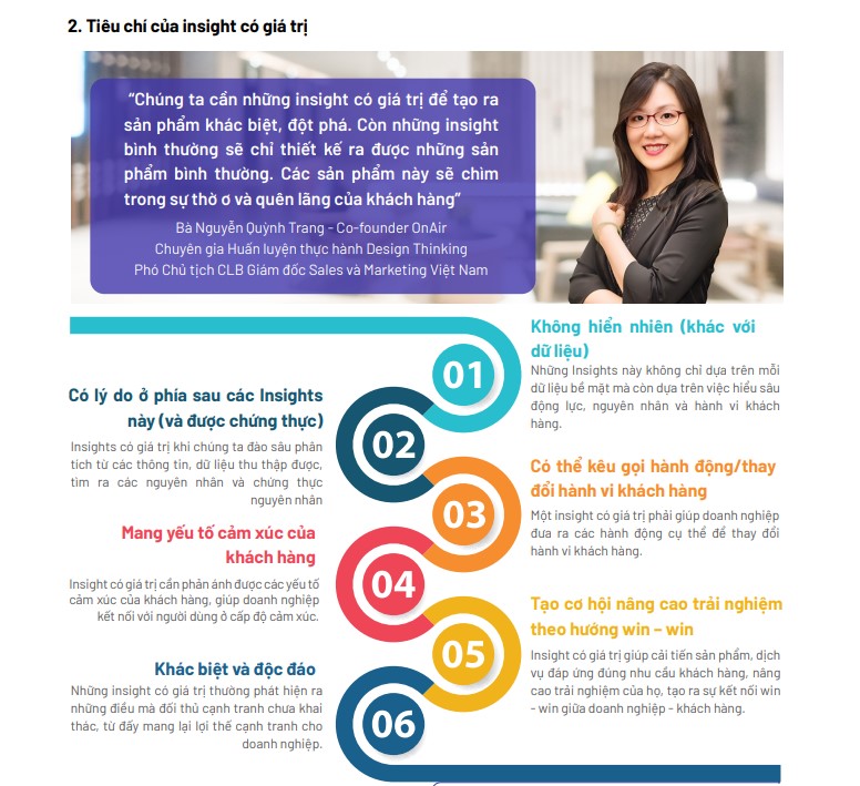 Design thinking - tiêu chí của insight có giá trị
