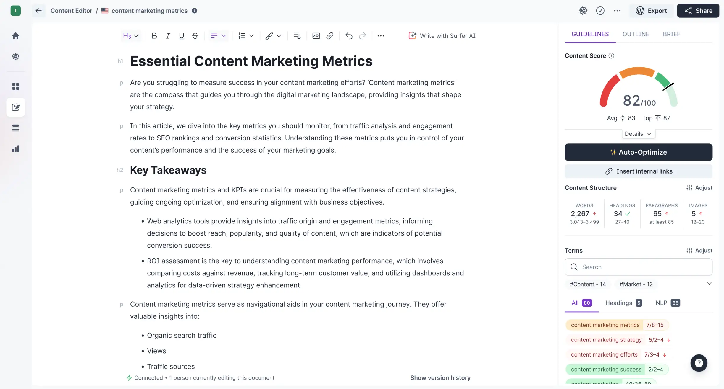 Các công cụ AI trong marketing - Surfer SEO