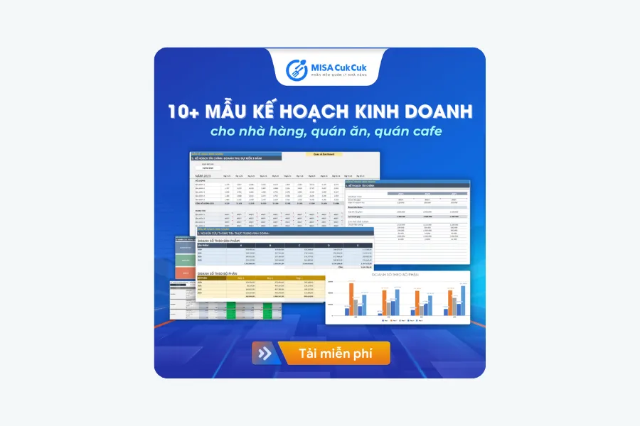 MẪU KẾ HOẠCH KINH DOANH NHÀ HÀNG, QUÁN ĂN, QUÁN CAFE