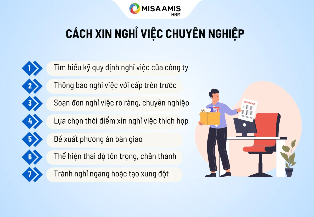 cách xin nghỉ việc