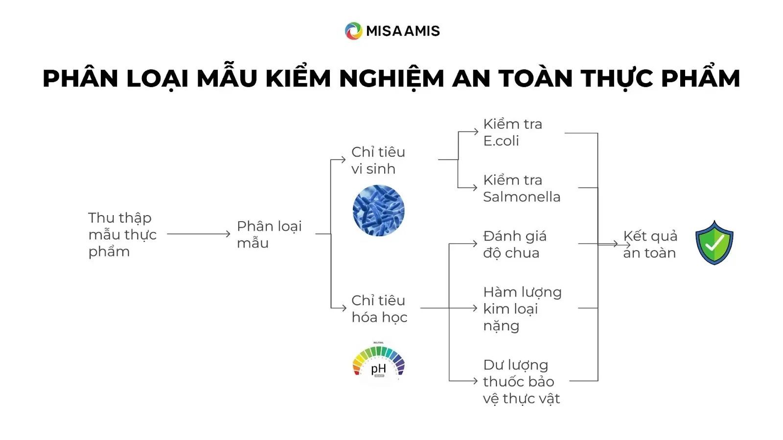 Chỉ tiêu phân loại mẫu kiểm nghiệm an toàn thực phẩm