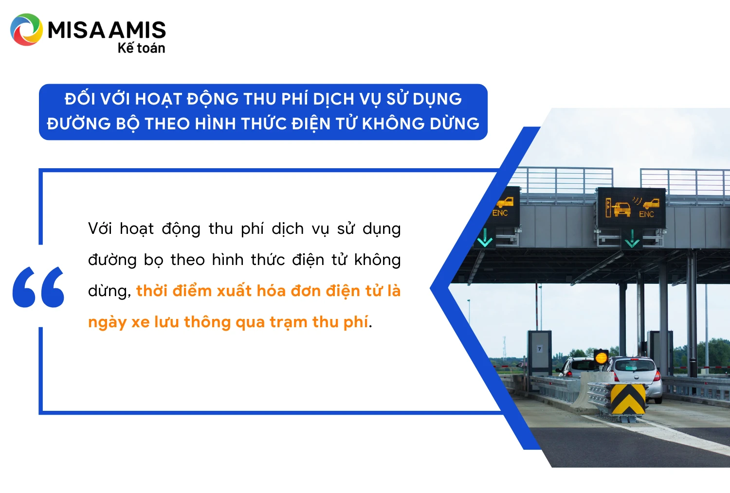Thời điểm xuất hóa đơn với dịch vụ thu phí đường bộ