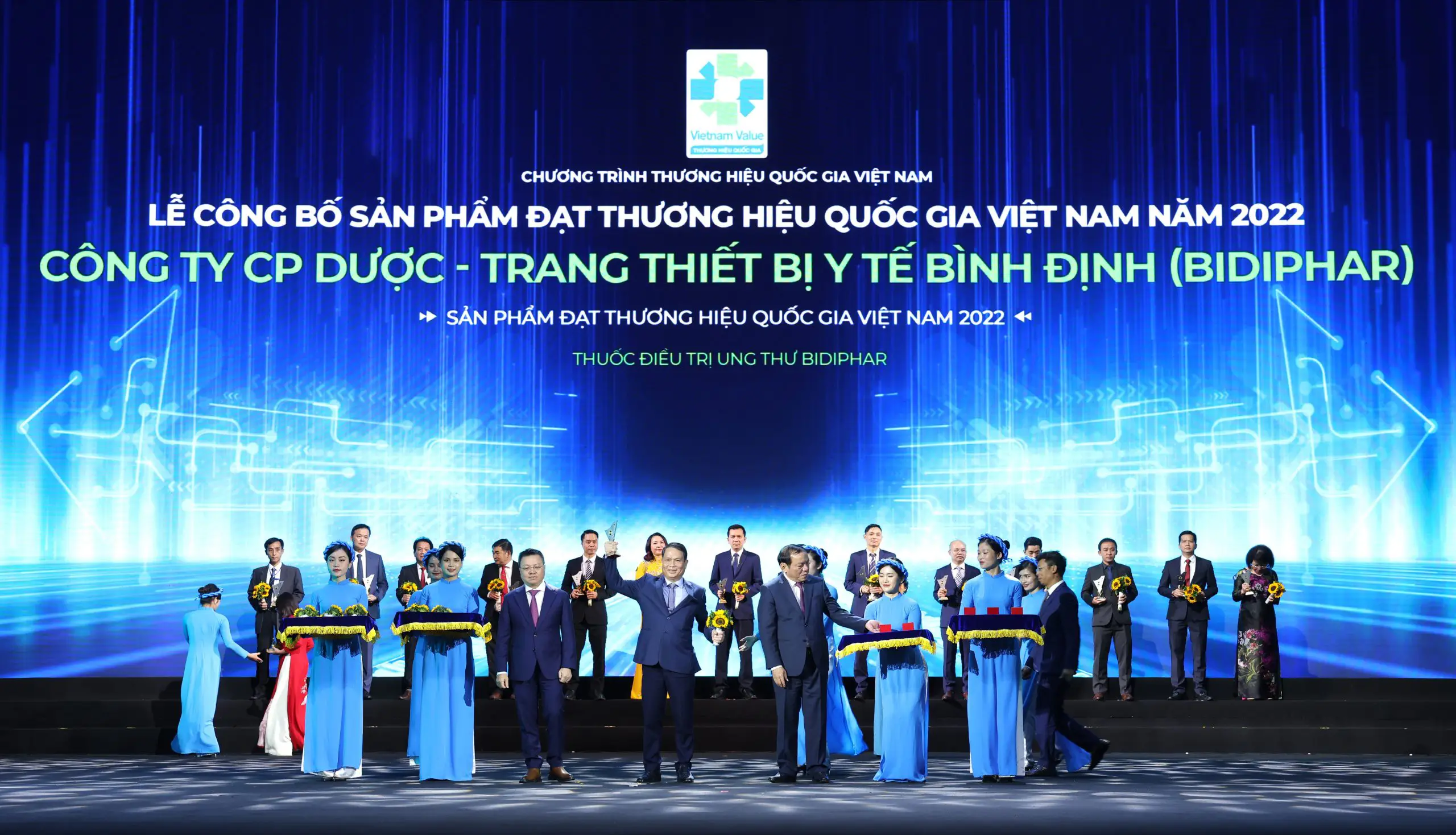 Công ty cổ phần Dược – Trang thiết bị Y tế Bình Định (Bidiphar) được công nhận là Thương hiệu Quốc gia 2022