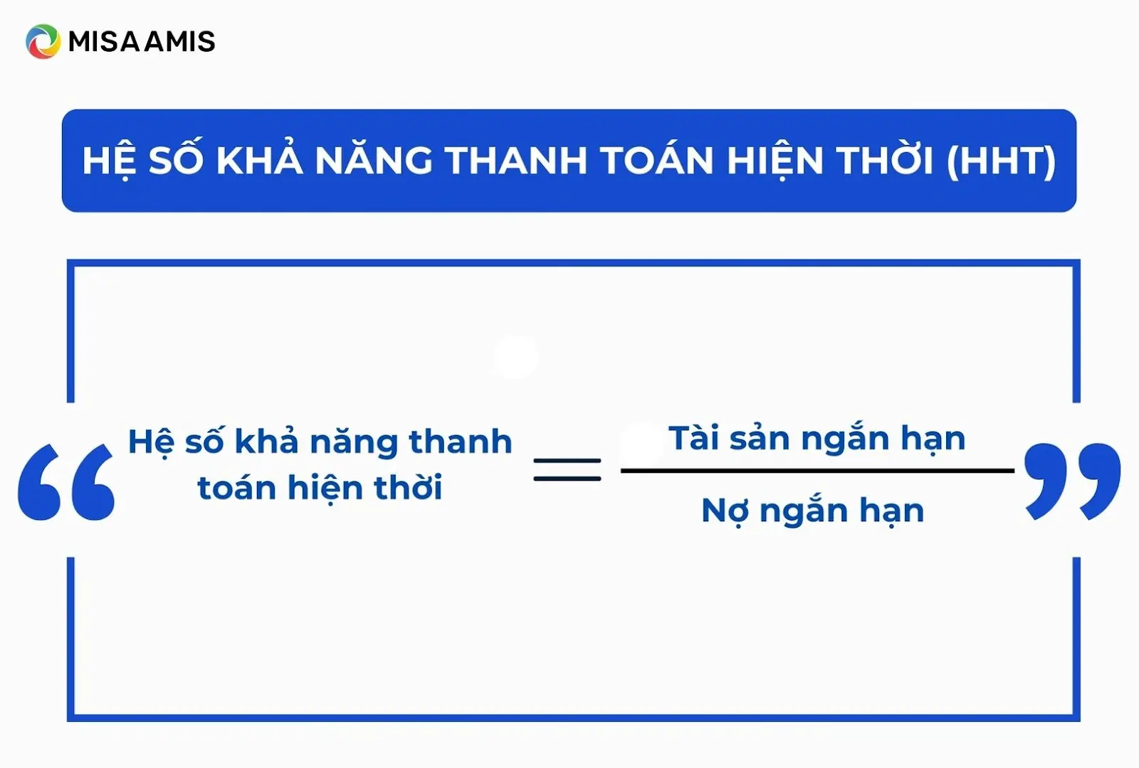 Cách tính hệ số khả năng thanh toán hiện thời