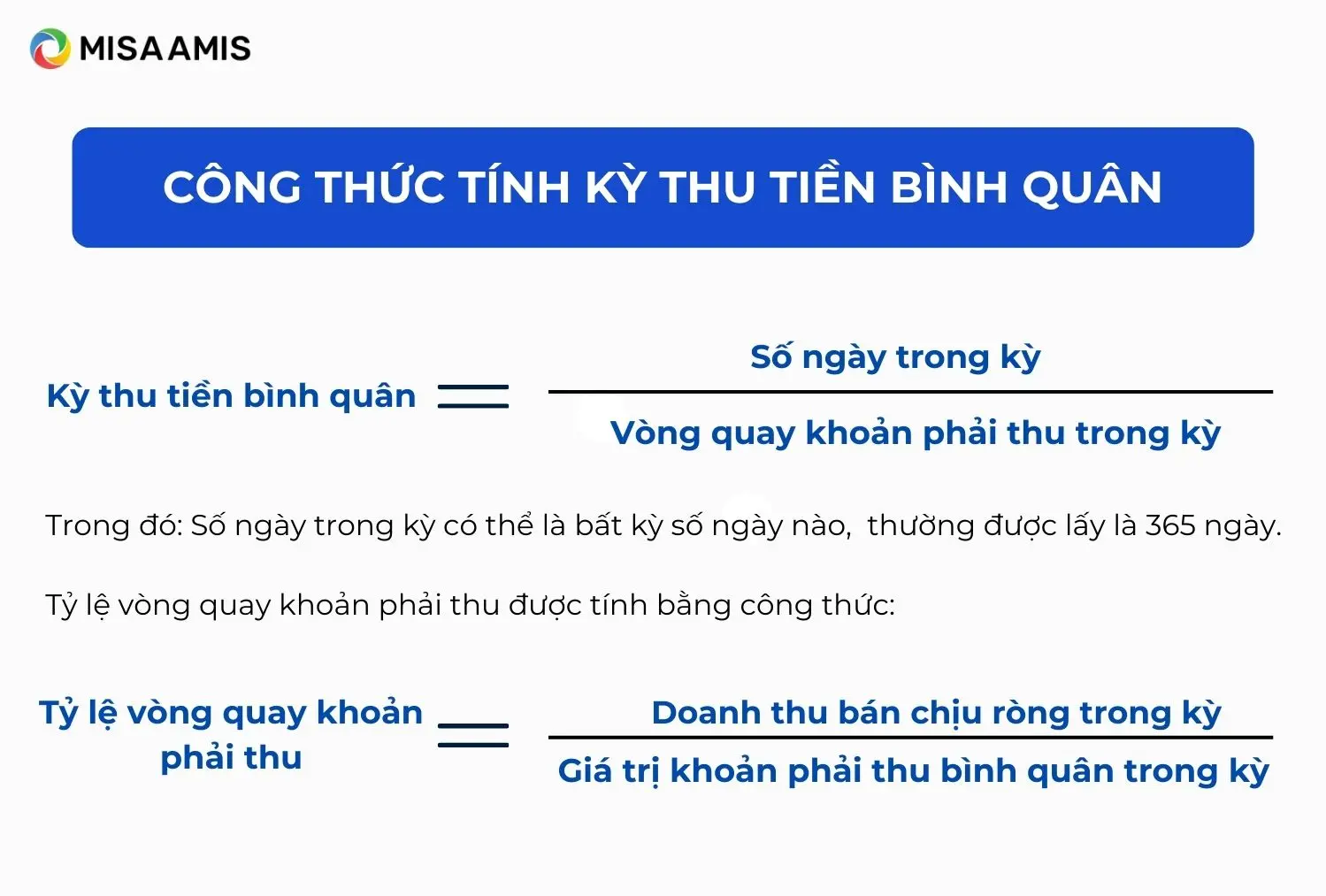 Công thức tính kỳ thu tiền bình quân