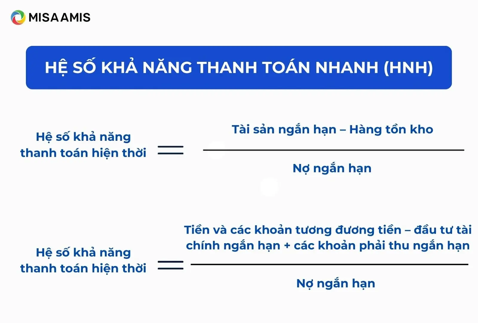 Hệ số khả năng thanh toán nhanh