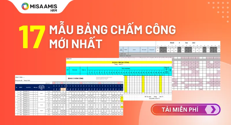 Tải miễn phí 17 mẫu bảng chấm công Excel mới nhất