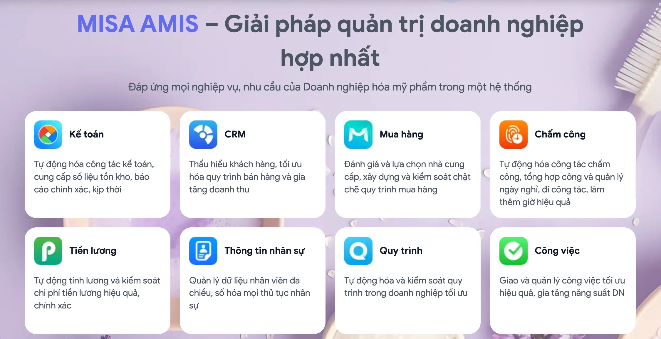 Misa amis giải pháp quản trị doanh nghiệp hợp nhất