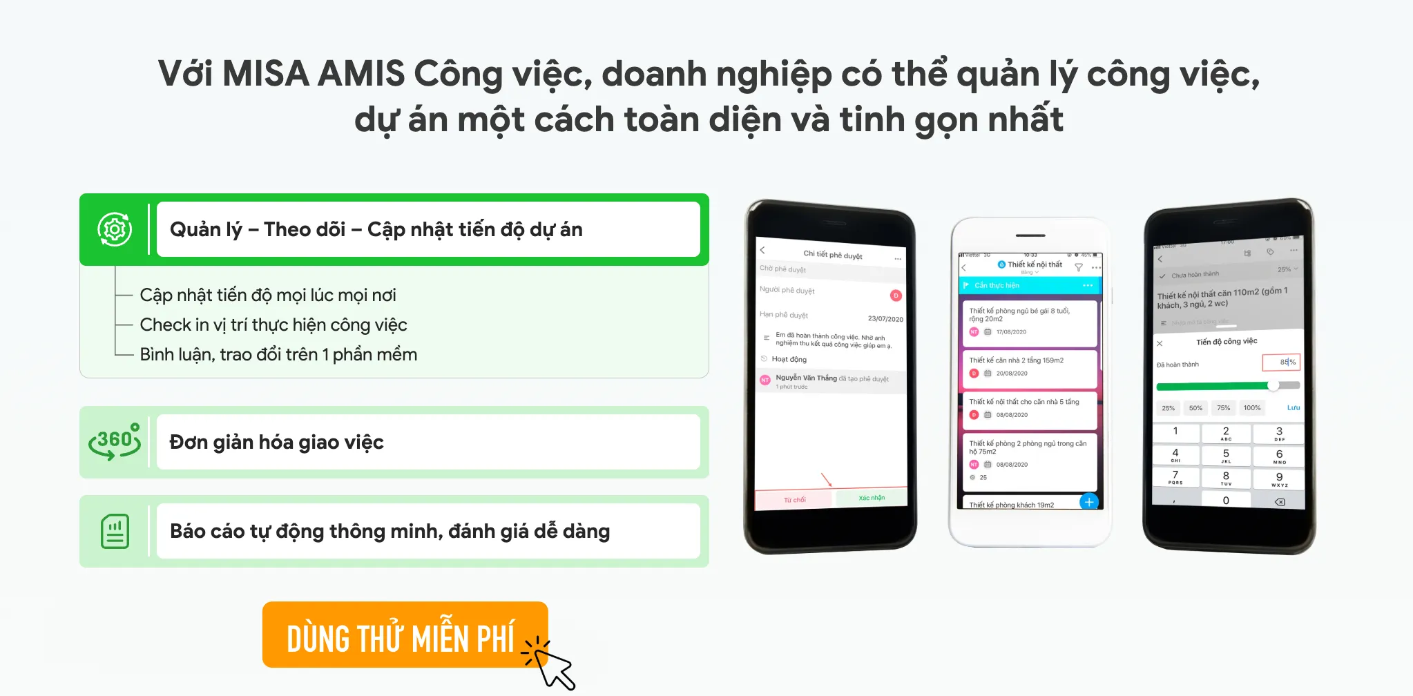 misa amis công việc