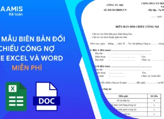 Tải biên bản đối chiếu công nợ file Excel và Word