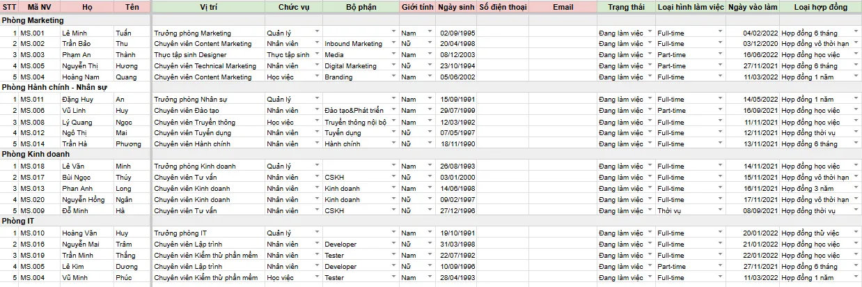 download file excel quản lý nhân sự